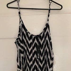womens (L) tank top Apt 9 black/white (NEW)